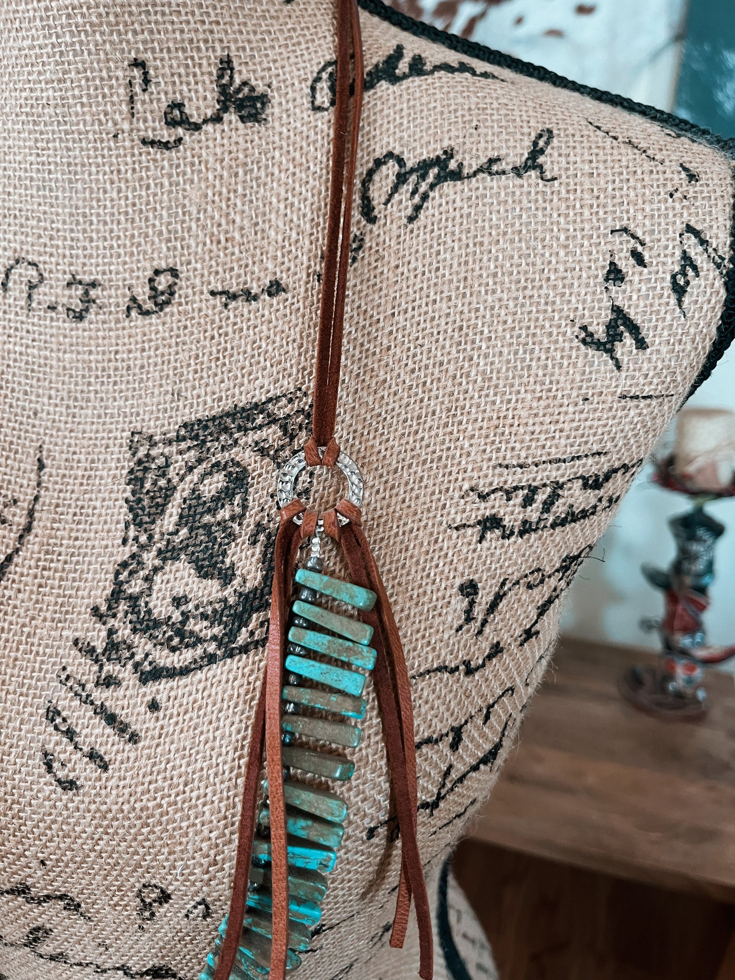 Leather Turquoise Necklace