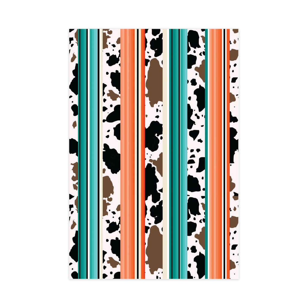 Cow Print Serape Wrapping Paper