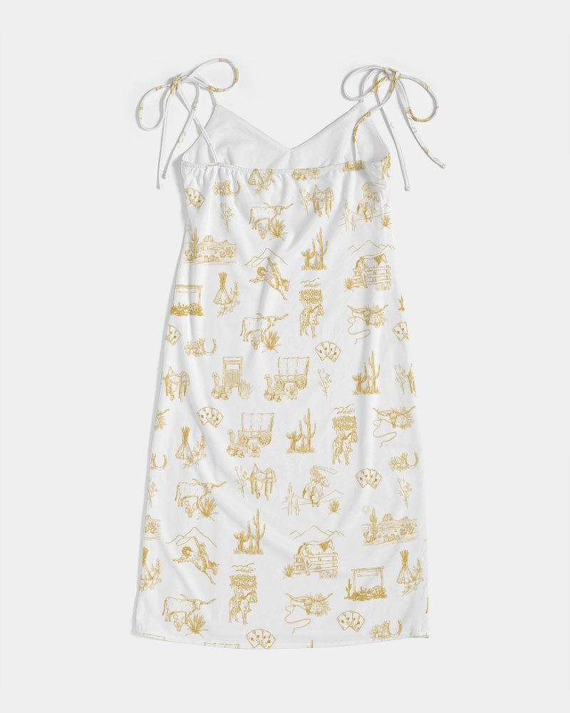 Western Culture Women's All-Over Print Tie Strap Split Dress
