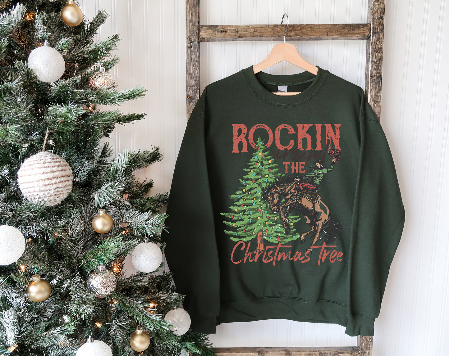 Rockin Around the Christmas Tree Unisex Premium Sweatshirt