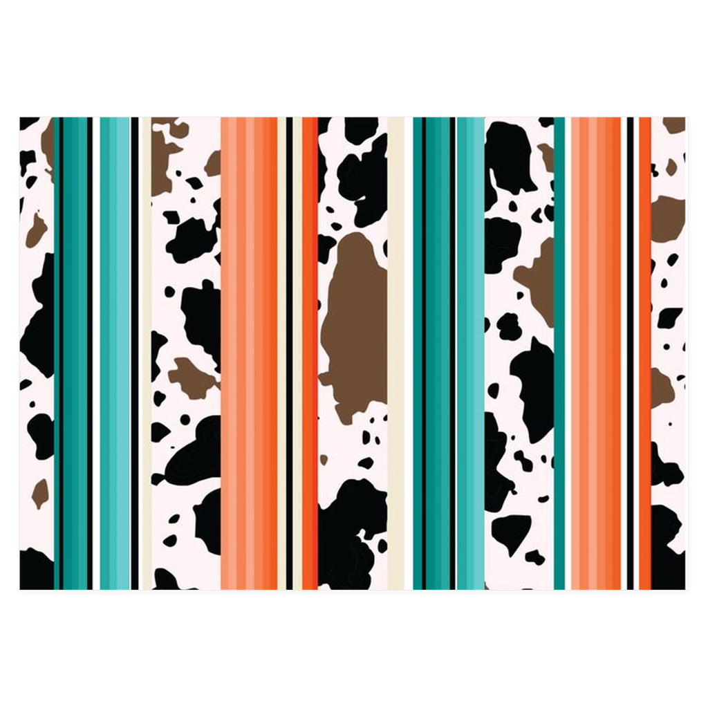 Cow Print Serape Wrapping Paper