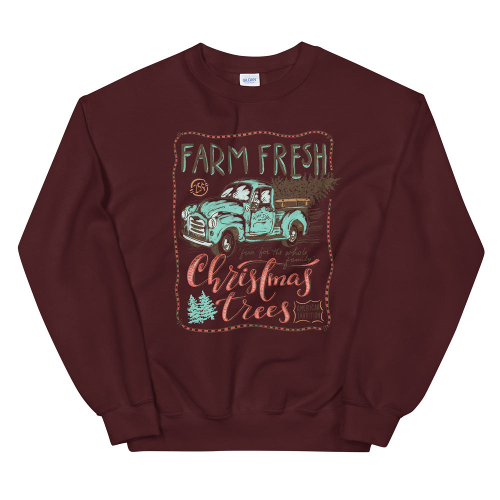 Farm Fresh Christmas Trees Unisex Sweatshirt