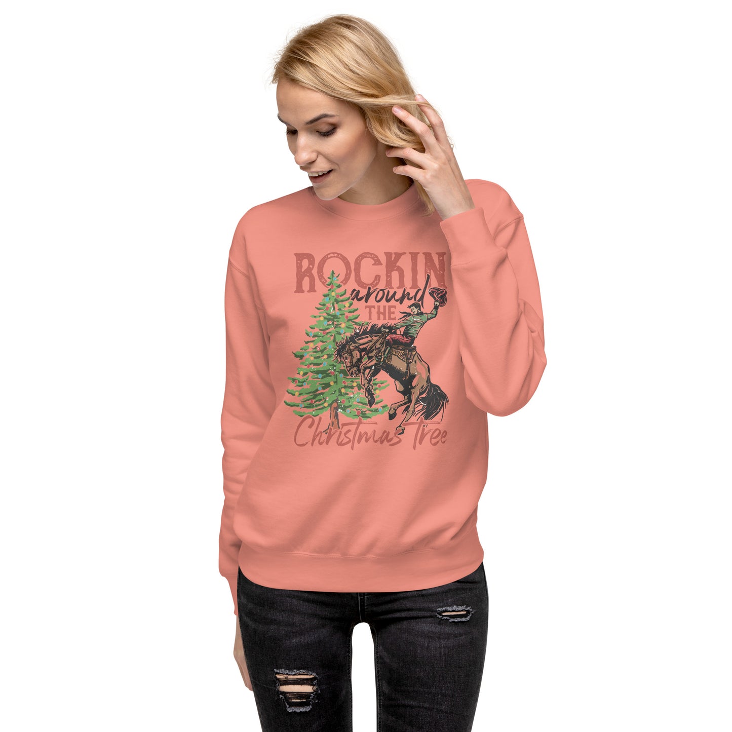 Rockin Around the Christmas Tree Unisex Premium Sweatshirt