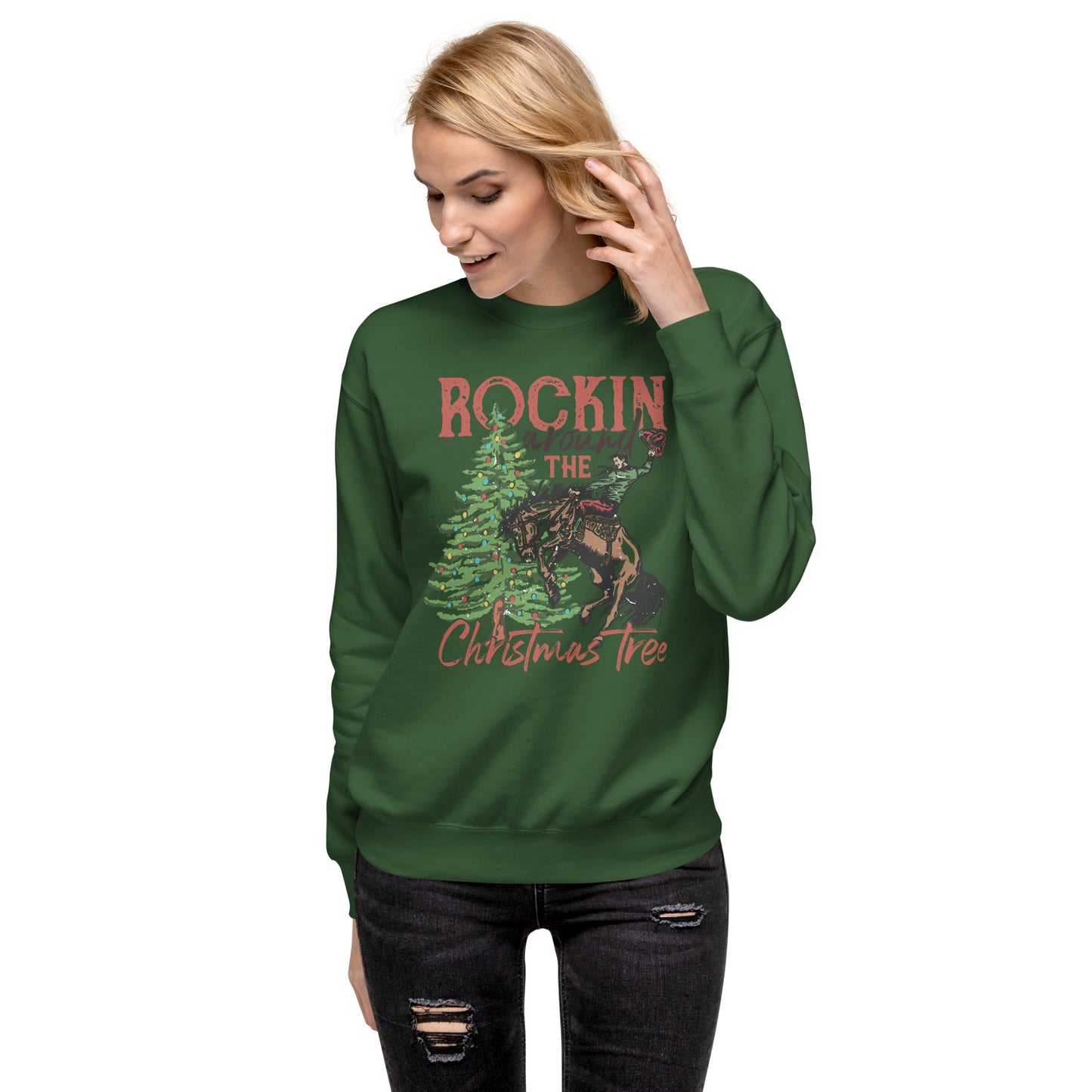 Rockin Around the Christmas Tree Unisex Premium Sweatshirt