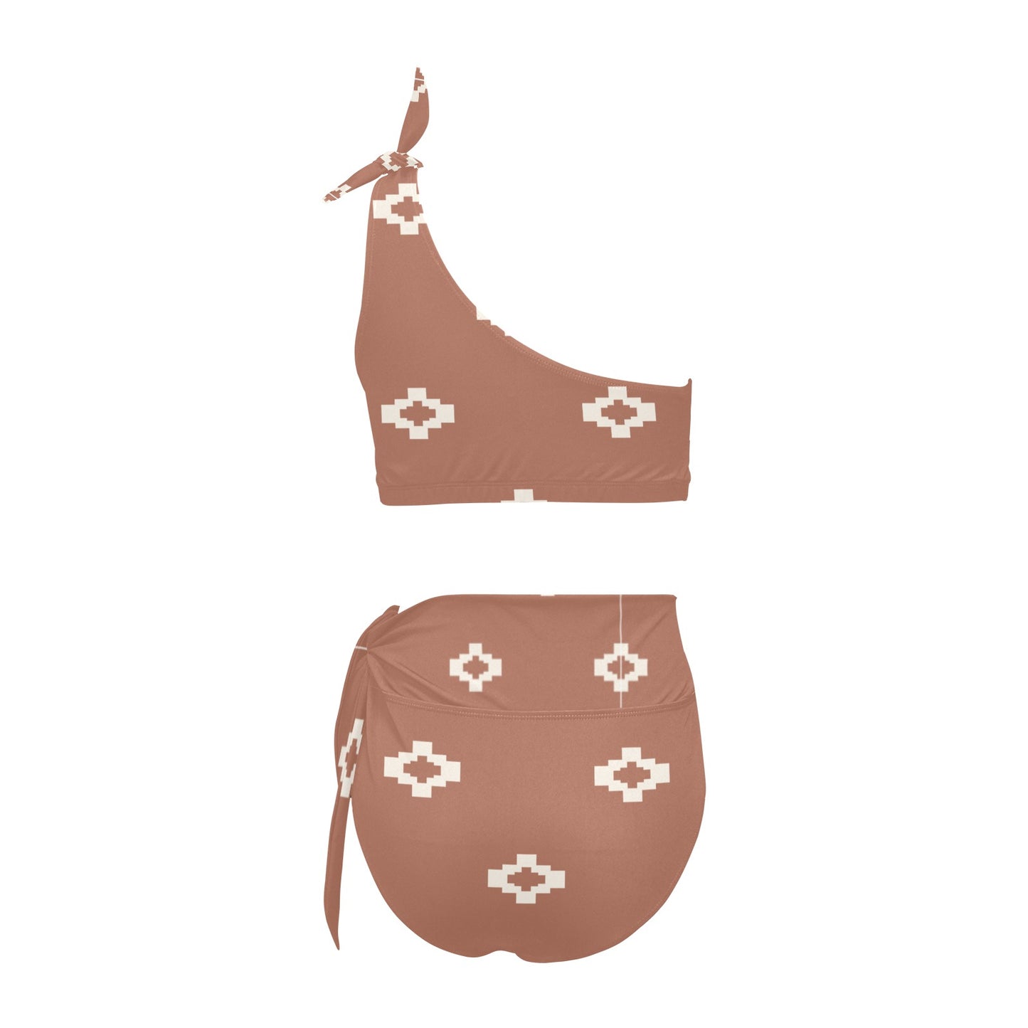 Santa Fe Shoulder Bikini Women's One Shoulder Bikini Set(ModelS16)