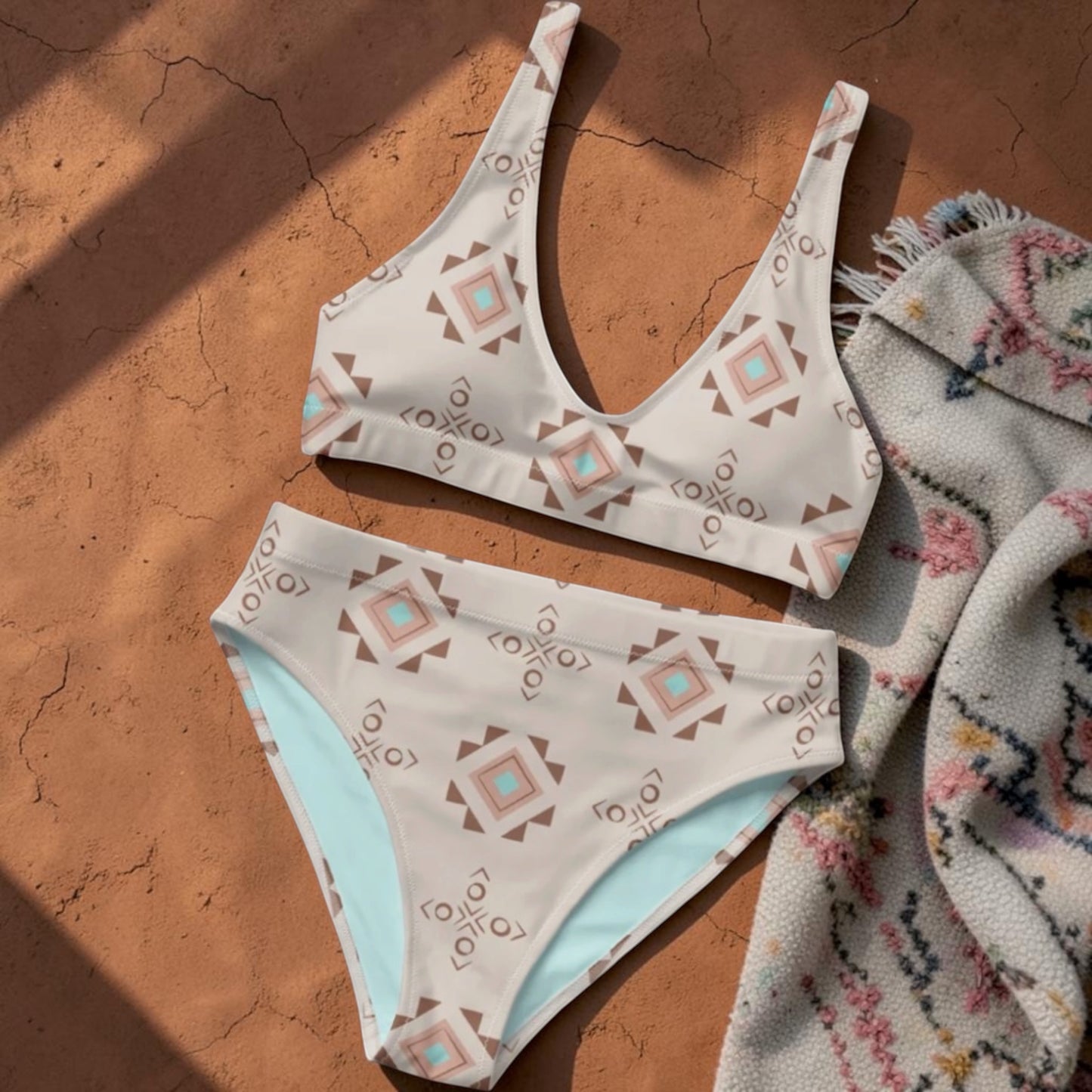 Minimal Southwestern High-Waisted Bikini