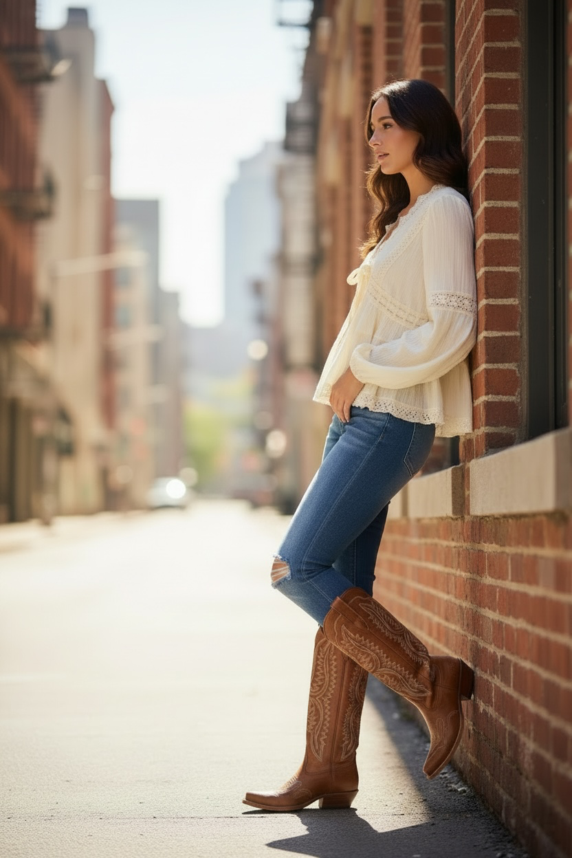 Lace Detail V-Neck Blouse