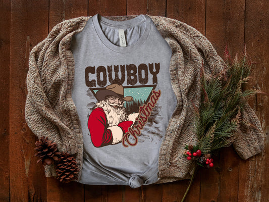 Cowboy Christmas Santa Unisex t-shirt