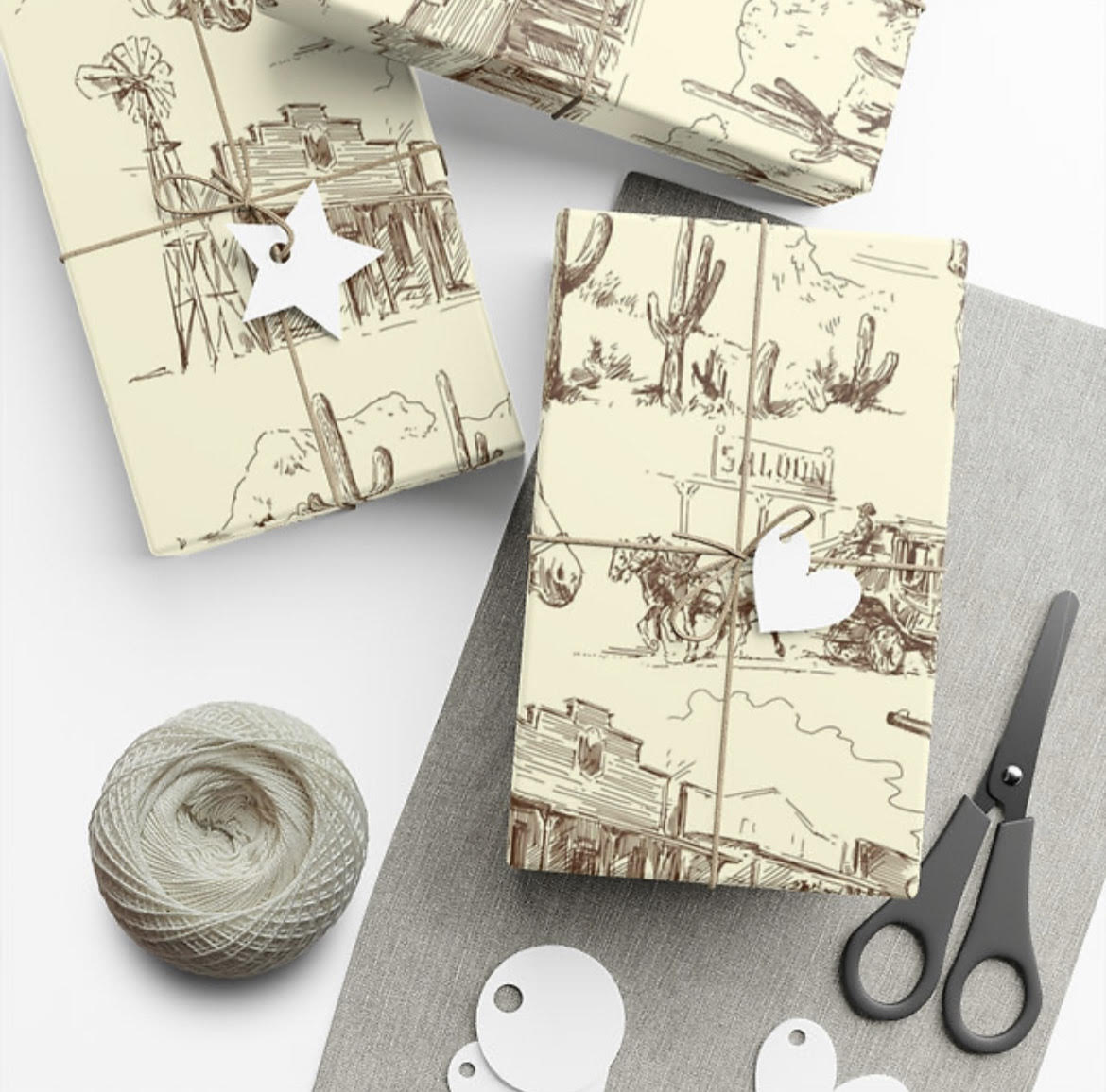 Stage Coach Wrapping Paper