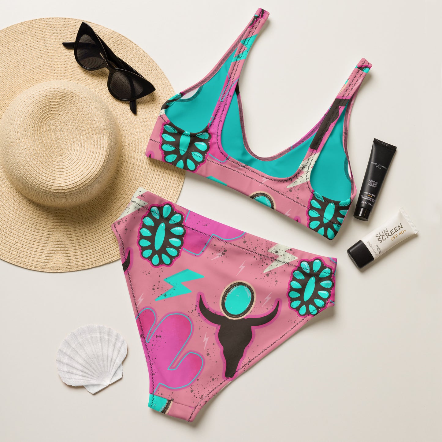 Western Barbie high-waisted bikini