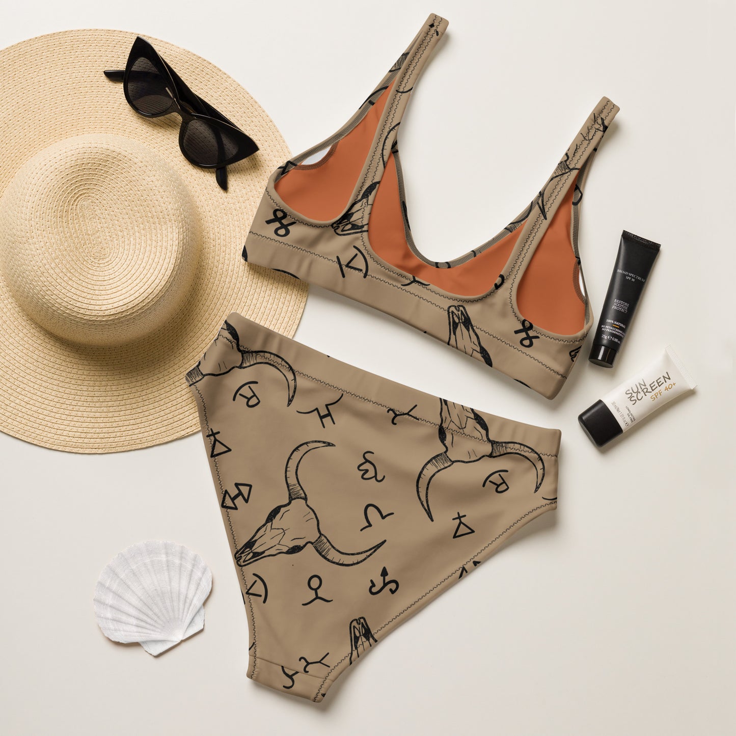 Brands and Skull high-waisted bikini