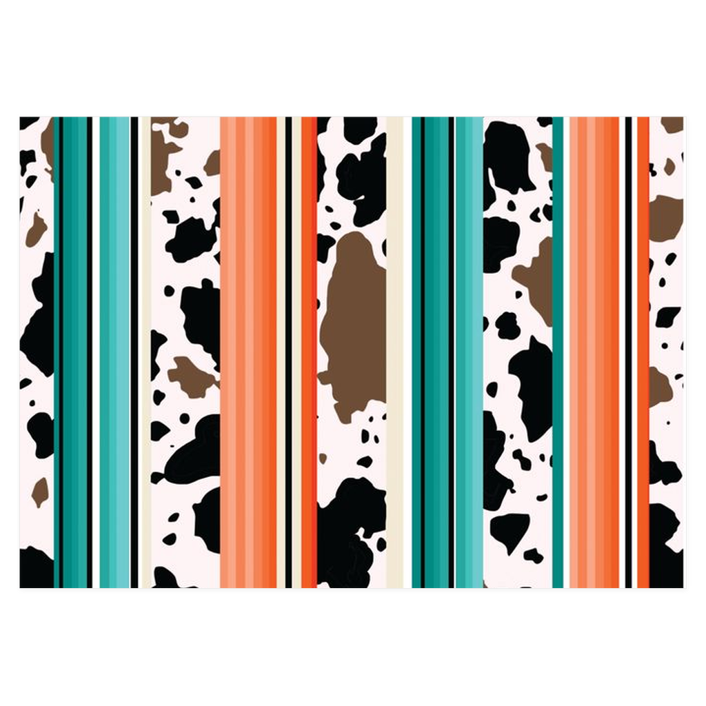Cow Print Serape Wrapping Paper – The Graphic Gringa