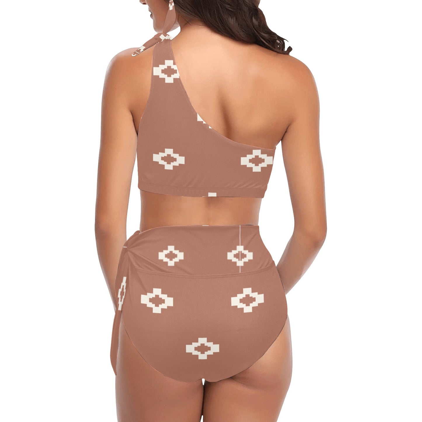 Santa Fe Shoulder Bikini Women's One Shoulder Bikini Set(ModelS16)