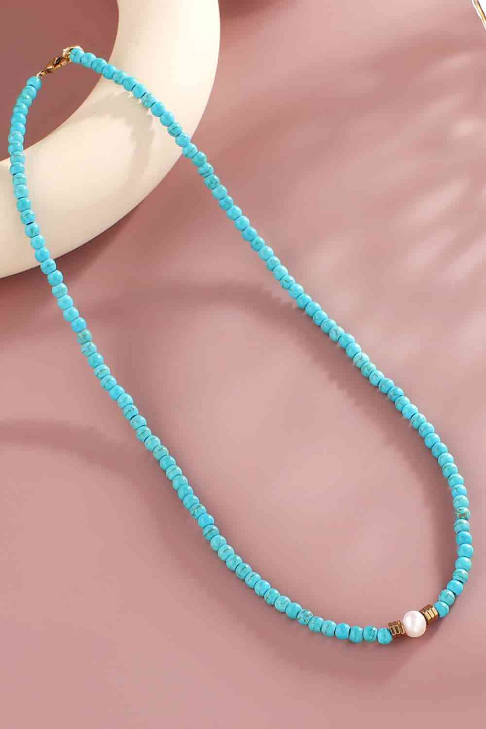 Turquoise & Pearl Necklace