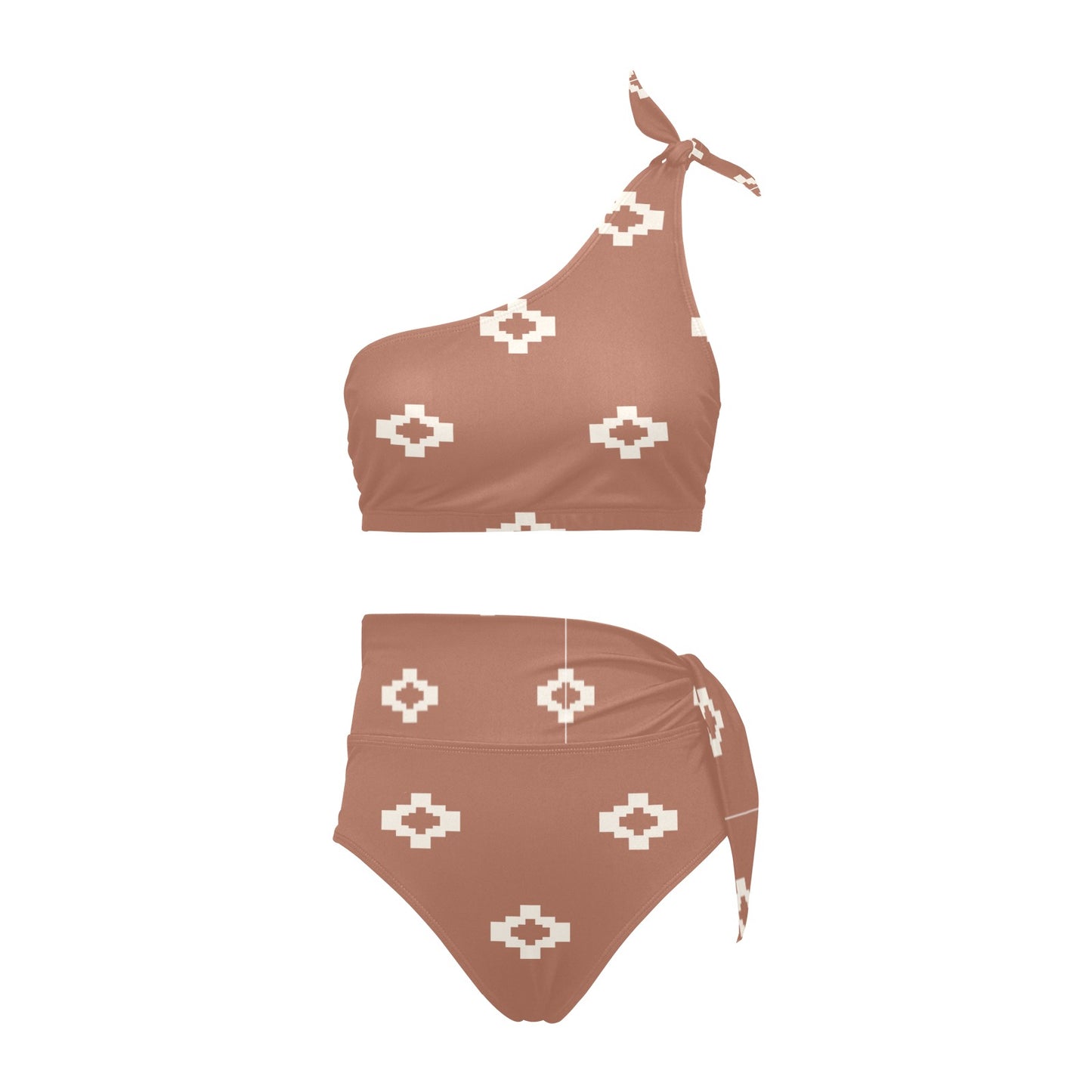 Santa Fe Shoulder Bikini Women's One Shoulder Bikini Set(ModelS16)